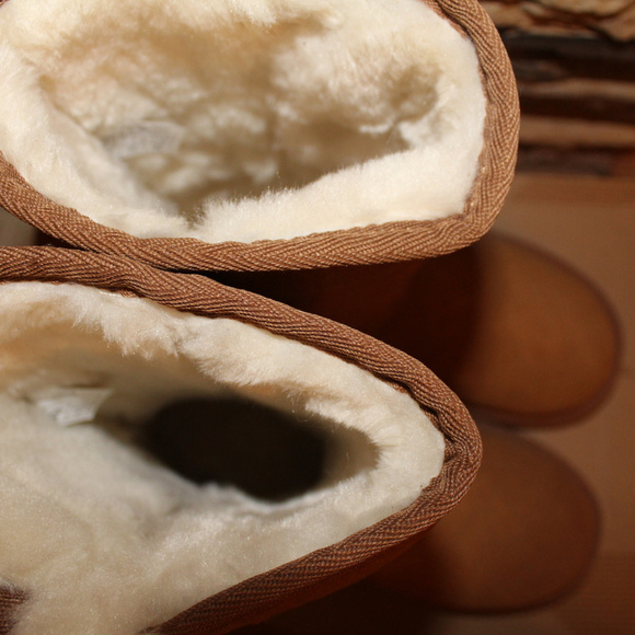 UGG KOOLABURRA TALL SUEDE BOW BOOTS CHESTNUT - Picture 6 of 7